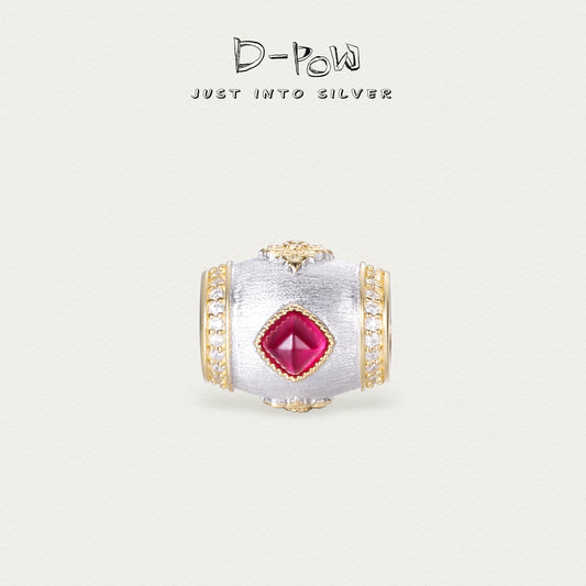 [Eternal Gleam Special Edition] D-POW 925 Silver Bucchi-Inspired Satin Candy Tower Bead Pendant