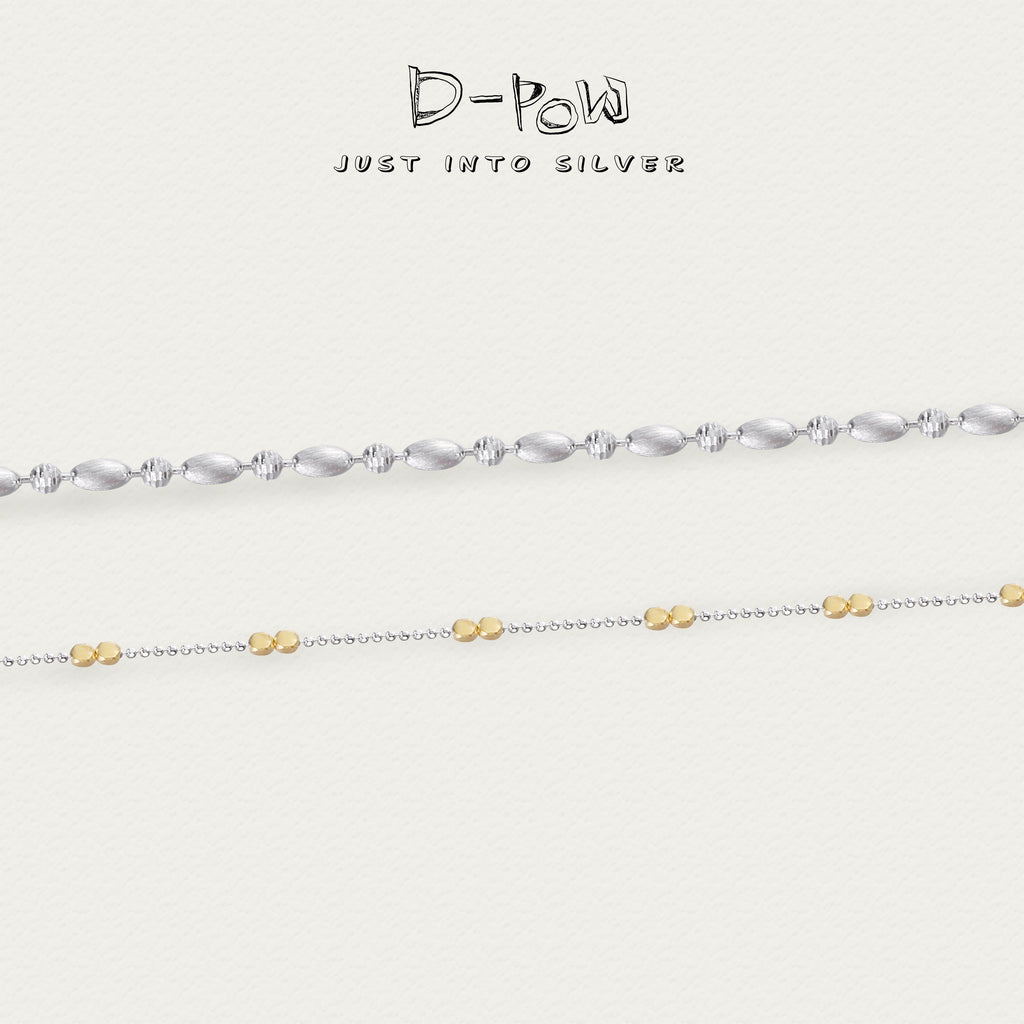 [Eternal Gleam Special Edition] D-POW 925 Silver Bucchi-Inspired Satin Candy Tower Bead Pendant