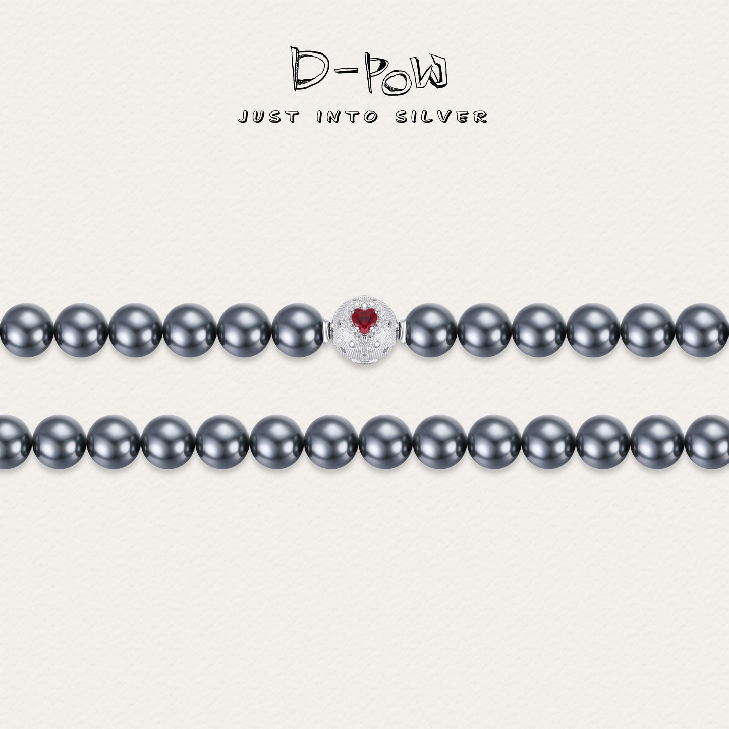 [Cosmic Amour] D-POW Haute Couture Peach-Motif Necklace in 925 Sterling Silver, 40CM(15.75'')