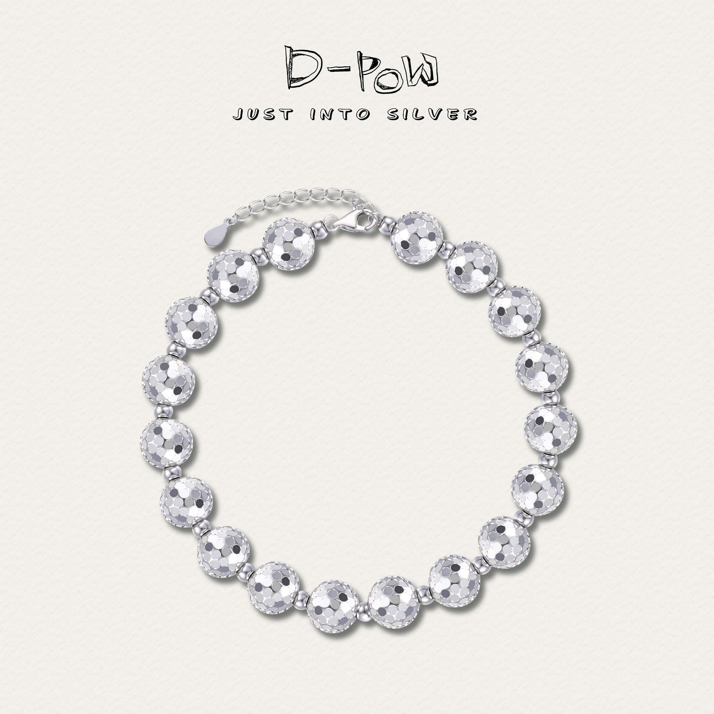 [Frozen Echo] D-POW Fractured Cosmos Sterling Silver Bracelet 19.5cm (7.68")