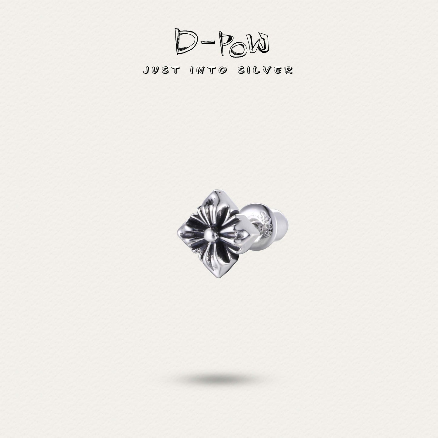[Seraph's Silence] D-POW Heart Red Gem Sterling Silver Earrings