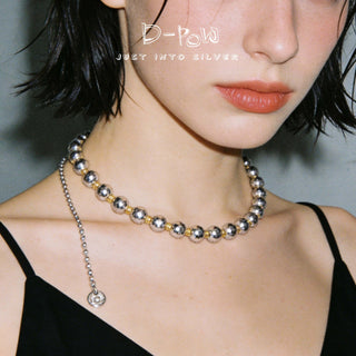 D-Pow S925 Sterling Silver “Moonlight Mini Gold Diamond” South Sea Gold Pearl Necklace & Bracelet - D-POW
