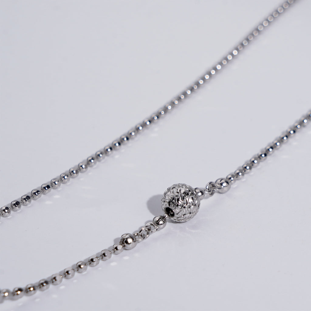 D-POW Baroque-Inspired Icy Peach Pendant 925 Silver Necklace