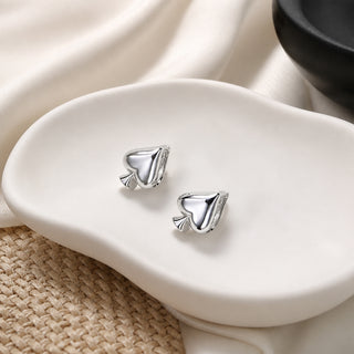 D-POW 925 Sterling Silver Spade Stud Earrings – Playing Card Inspired Jewelry | D-POW