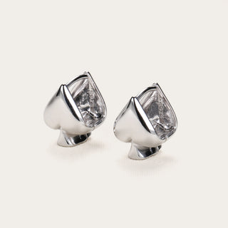 D-POW 925 Sterling Silver Spade Stud Earrings – Playing Card Inspired Jewelry | D-POW