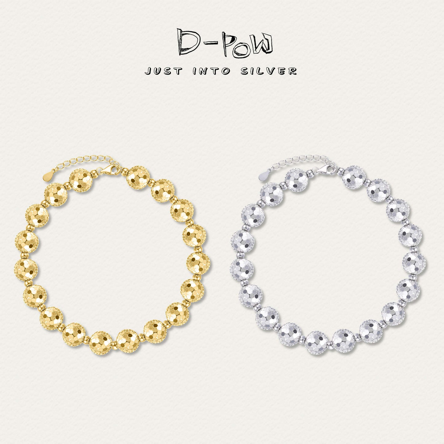 [Frozen Echo] D-POW Fractured Cosmos Sterling Silver Bracelet 19.5cm (7.68")