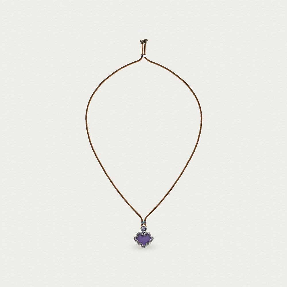 [Lustre Ruyi] D-pow Ruyi Brown Rope Drawstring Necklace 66cm(26'')