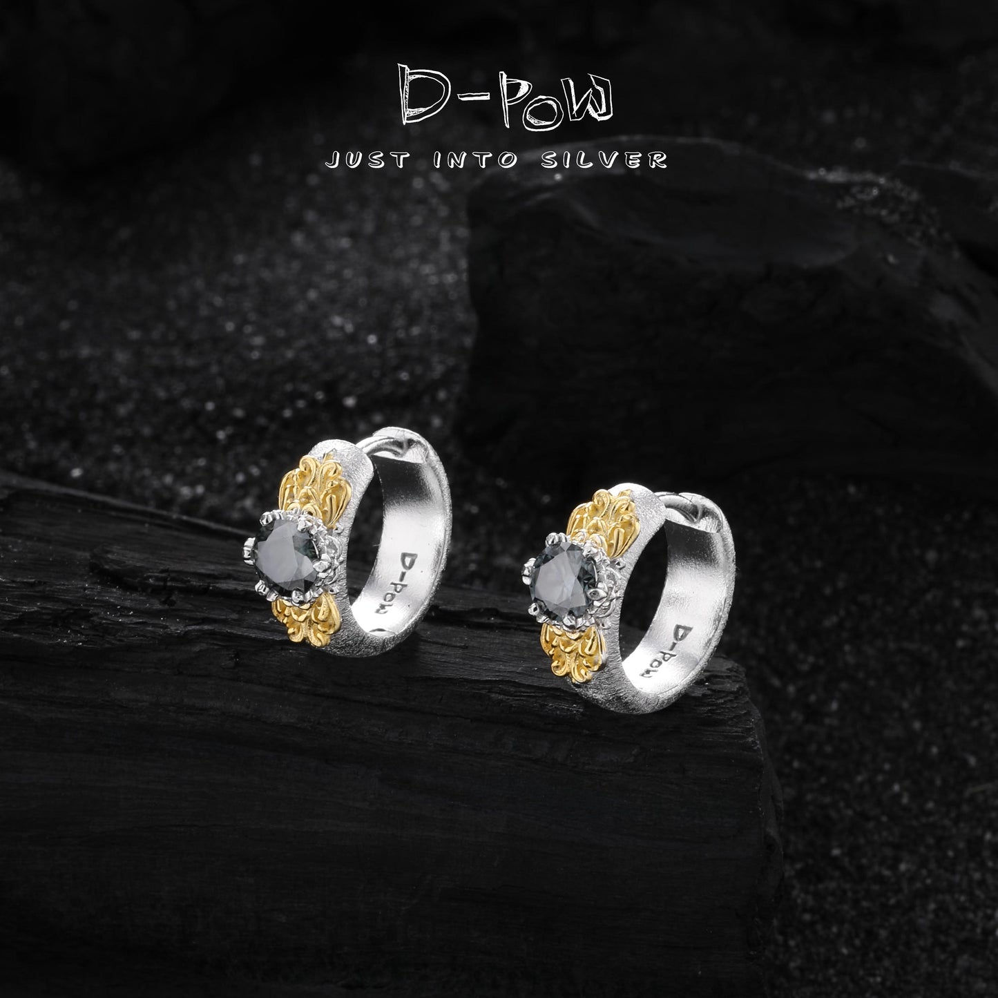 [Eternal Gleam] D-POW Moissanite Filigree Sterling Silver Ear Clips in Inspired Buccellati Style, 1 PAIR