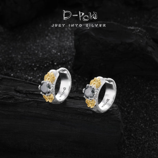 [Eternal Gleam] D-POW Moissanite Filigree Sterling Silver Ear Clips in Inspired Buccellati Style, 1 PAIR