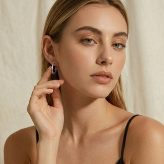 D-Pow S925 Silver Hoop Earrings – Minimalist Hoops - D-POW