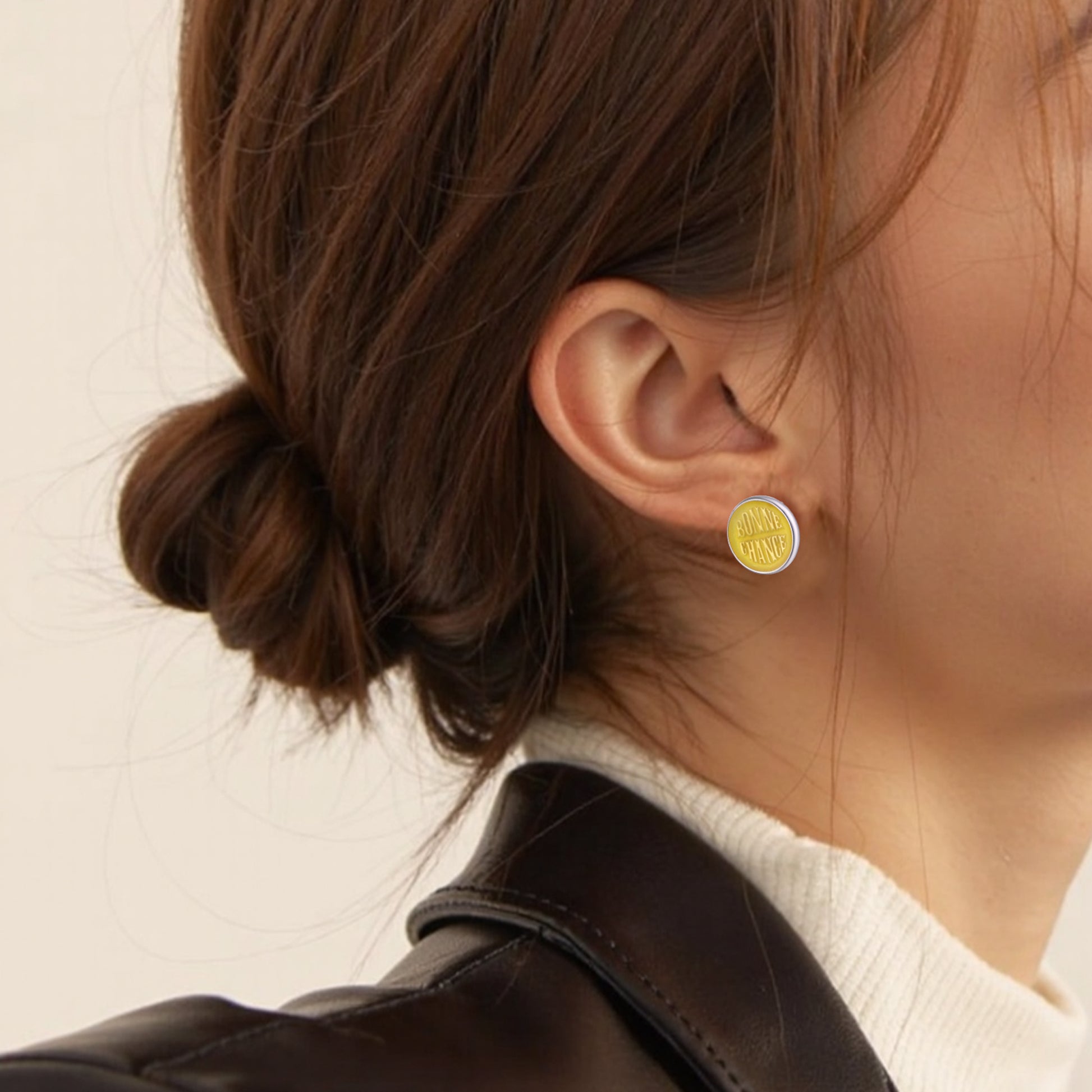 [Bonne Chance] D-POW Silver Studs – Handcrafted Luck Charms