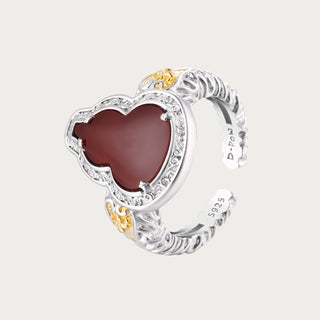 D-POW Sterling Silver Cinnabar Gourd Ring - D-POW