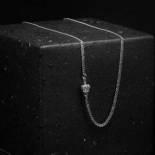 D-POW 925 Sterling Silver Chain Necklace with Spring Clasp - D-POW