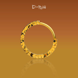 [Shatterlight Series] D-POW 925 Sterling Silver Crushed Ice Textured Hoop Earrings - D-POW