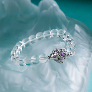 [Dracula's Devotion] D-POW White Crystal Love Energy Bracelet - 925 Silver - D-POW