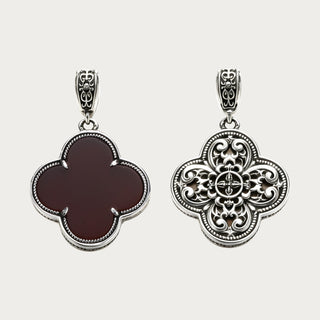 D-Pow S925 Sterling Silver Four-Leaf Clover Pendant – Minimalist Luxury Elegant Classic Jewelry for Women