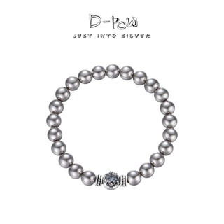 D-Pow Crown Bracelet – 925 Sterling Silver with Cubic Zirconia, Luxury Designer Style - D-POW