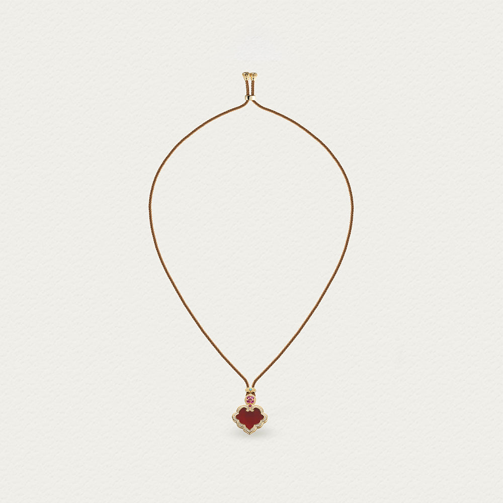 [Lustre Ruyi] D-pow Ruyi Brown Rope Drawstring Necklace 66cm(26'')