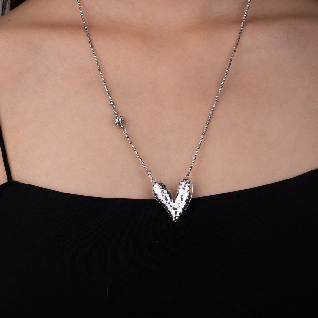 D-POW Baroque-Inspired Icy Peach Pendant 925 Silver Necklace