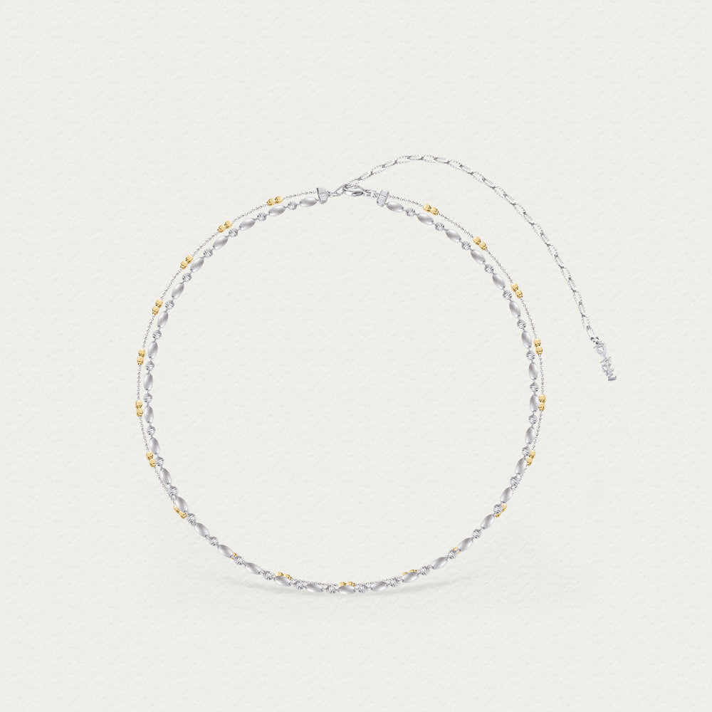 Essential | D-POW Ice Crystal Small Gold Diamond Haute Couture Necklace