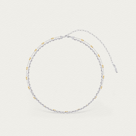 Essential | D-POW Ice Crystal Small Gold Diamond Haute Couture Necklace