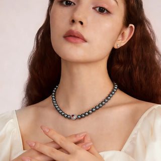 [Cosmic Amour] D-POW Haute Couture Peach-Motif Necklace in 925 Sterling Silver, 40CM(15.75'') - D-POW