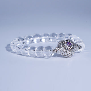 [Dracula's Devotion] D-POW White Crystal Love Energy Bracelet - 925 Silver - D-POW