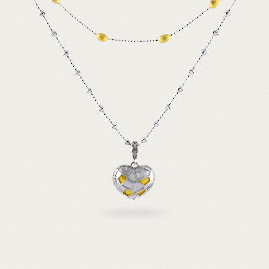 [Frozen Echo] D-POW Ice Cube Heart Treasure Pendant Necklace