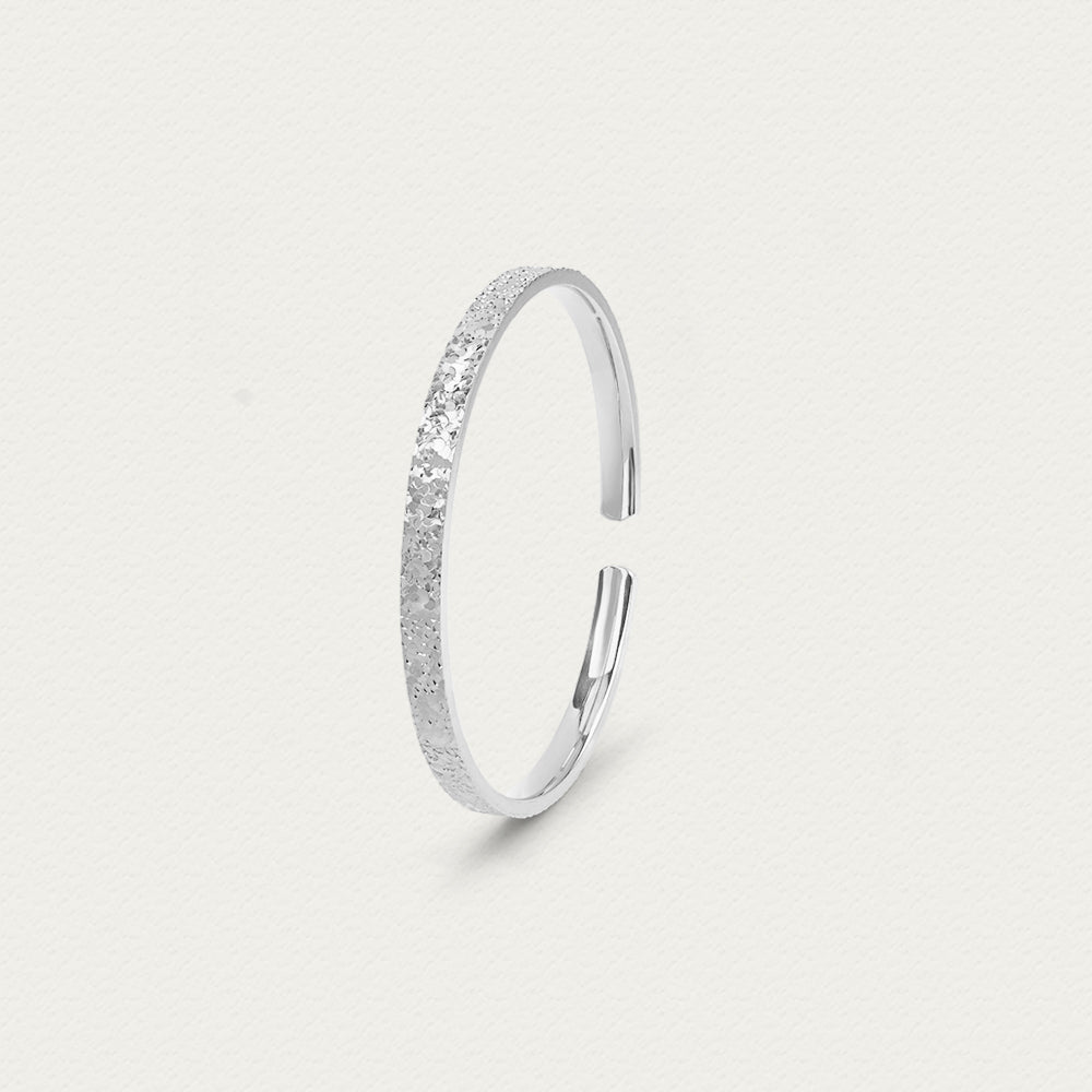 [Shatterlight Series] D-POW Hammered 999.9 Fine Silver Adjustable Cuff