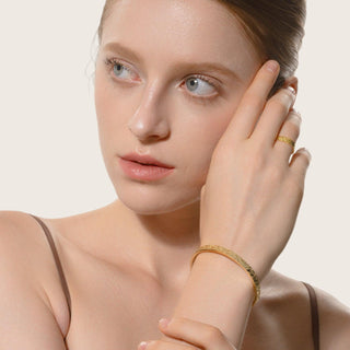 [Shatterlight Series] D-POW Hammered 999.9 Fine Silver Adjustable Cuff - D-POW