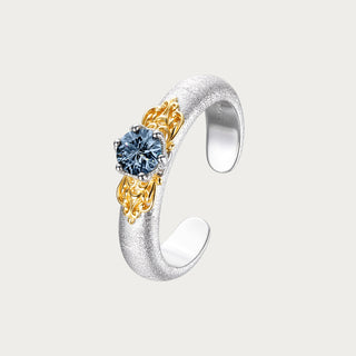 [Eternal Gleam] D-POW Handcrafted Moissanite Filigree Ring in Inspired Buccellati Style - D-POW
