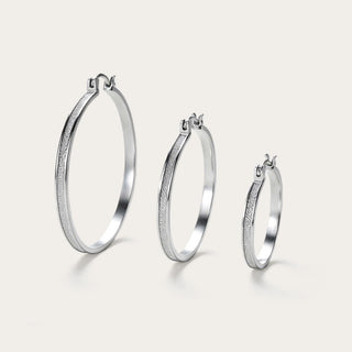 D-Pow S925 Silver Hoop Earrings – Minimalist Hoops - D-POW