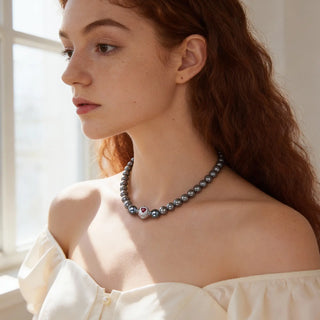 [Cosmic Amour] D-POW Haute Couture Peach-Motif Necklace in 925 Sterling Silver, 40CM(15.75'') - D-POW