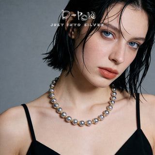 D-Pow S925 Sterling Silver “Moonlight Mini Gold Diamond” South Sea Gold Pearl Necklace & Bracelet - D-POW
