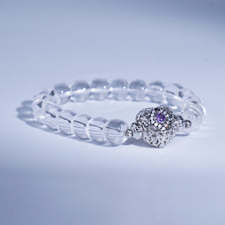 [Dracula's Devotion] D-POW White Crystal Love Energy Bracelet - 925 Silver - D-POW