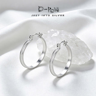 D-Pow S925 Silver Hoop Earrings – Minimalist Hoops - D-POW