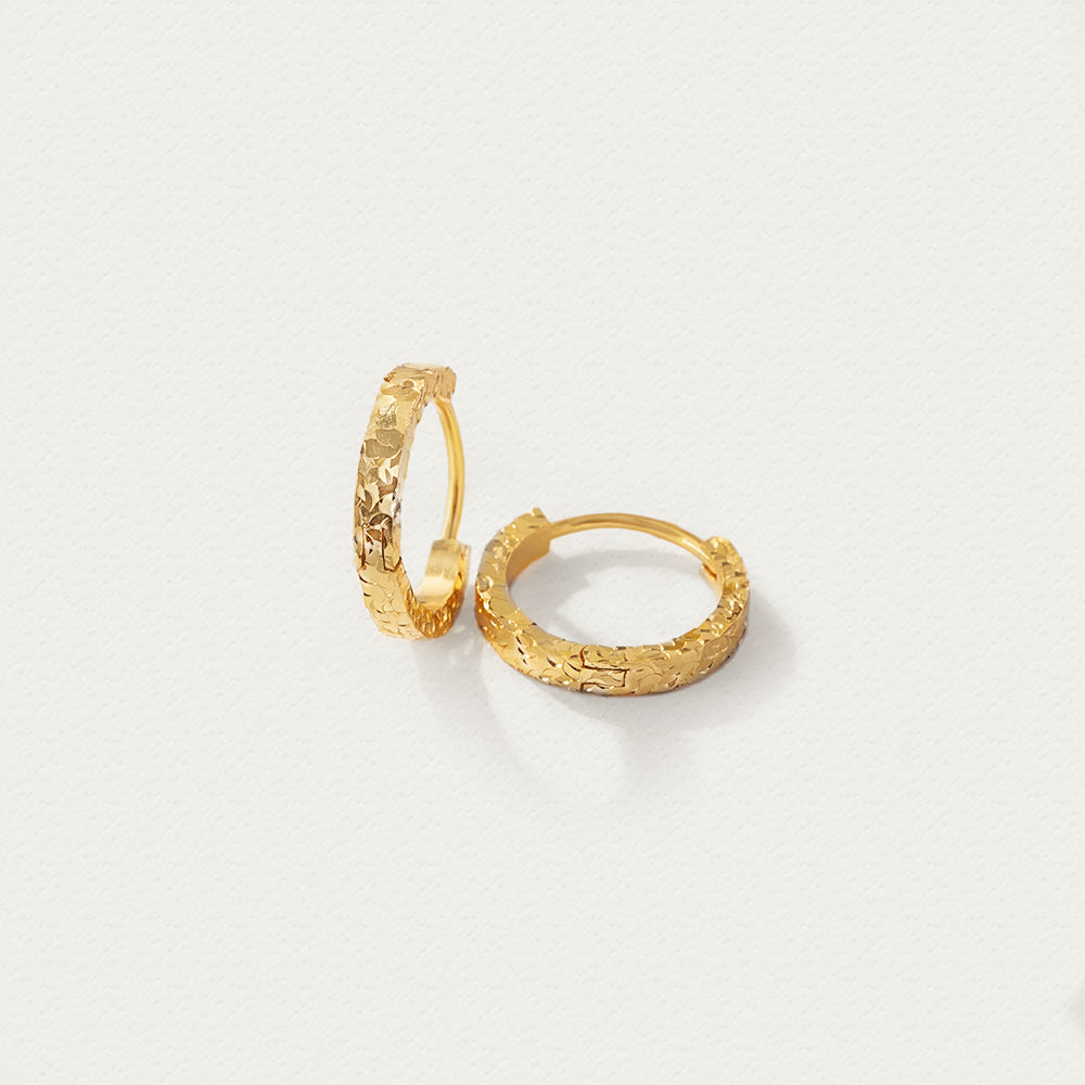 [Shatterlight Series] D-POW Silver Texture Jewelry Set – Cuff, Hoop Earrings & Statement Ring