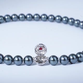 [Cosmic Amour] D-POW Haute Couture Peach-Motif Necklace in 925 Sterling Silver, 40CM(15.75'') - D-POW