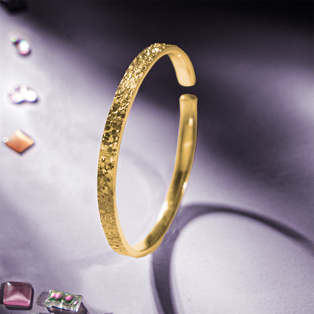 [Shatterlight Series] D-POW Hammered 999.9 Fine Silver Adjustable Cuff