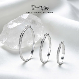 D-Pow S925 Silver Hoop Earrings – Minimalist Hoops - D-POW