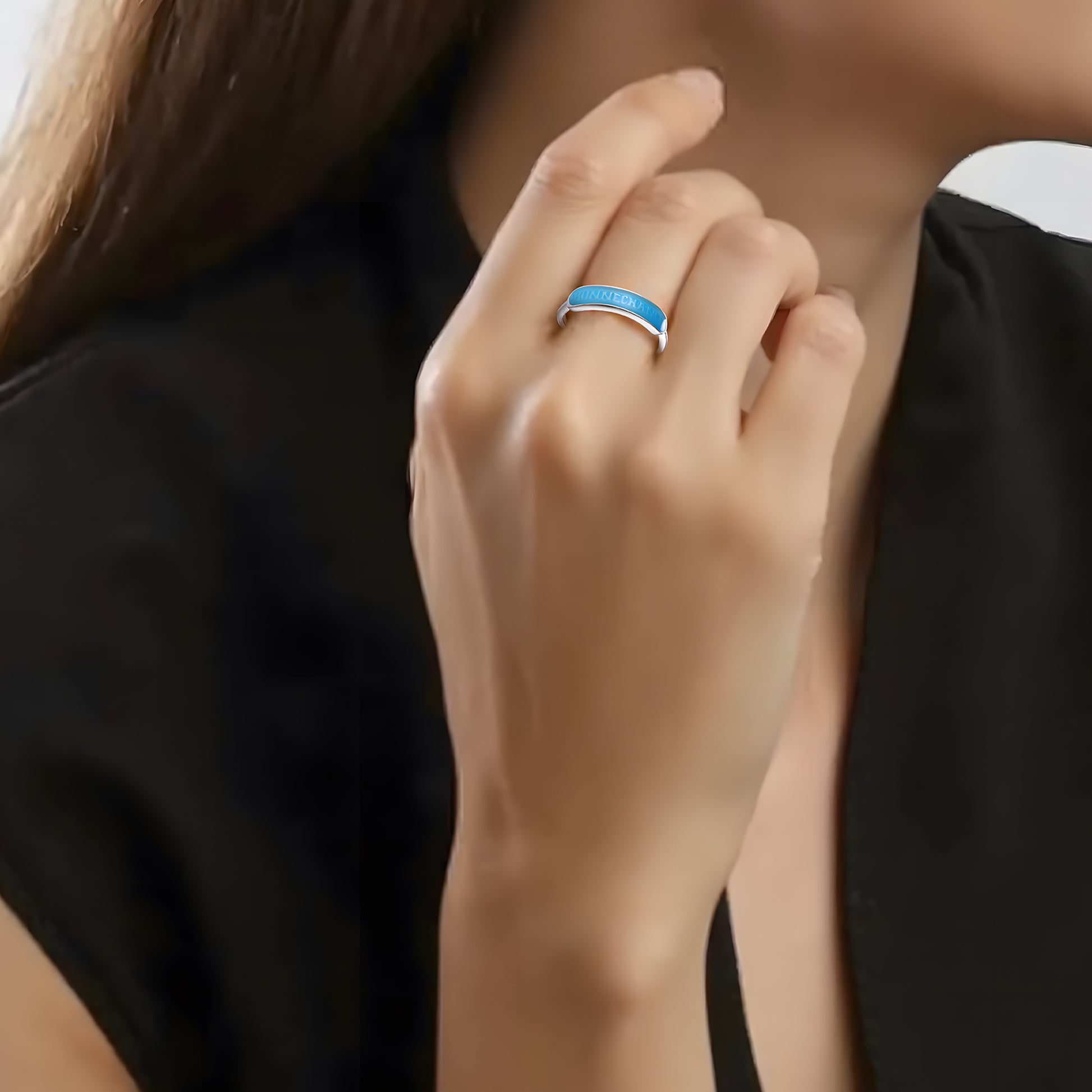 [Bonne Chance] D-POW Lucky Enamel Ring – Delicate, Adjustable, and Always On-Trend