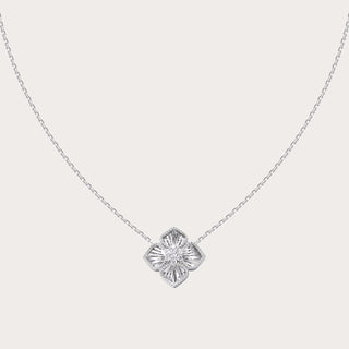D-POW 925 Sterling Silver Cubic Zirconia Pendant Necklace – 45cm - D-POW