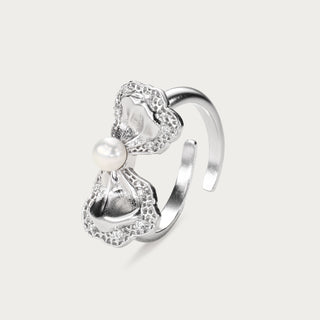 [Miu-Inspired Ballet] D-POW 925 Sterling Silver Cubic Zirconia Ring - D-POW