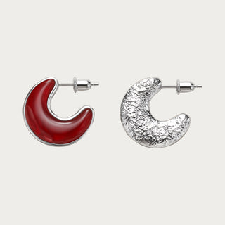 D-Pow 925 Sterling Silver Red Earrings | Elegant Light Luxury Fashion Jewelry - D-POW