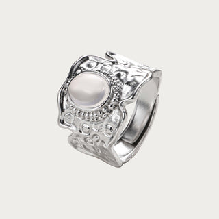 [Crystal Isle] D-POW 925 Sterling Silver Elegant Minimal Ring - D-POW