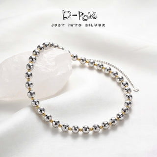 D-Pow S925 Sterling Silver “Moonlight Mini Gold Diamond” South Sea Gold Pearl Necklace & Bracelet - D-POW