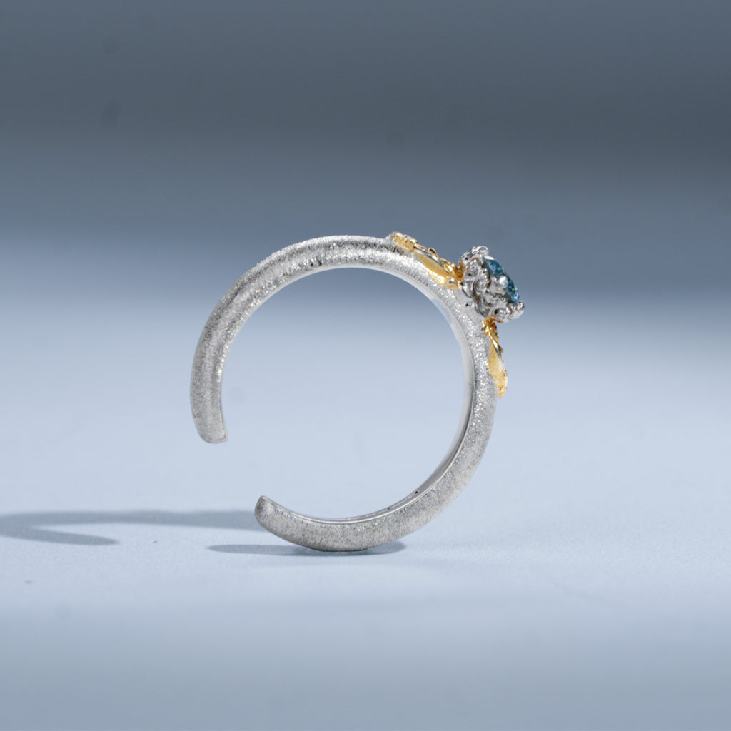 [Eternal Gleam] D-POW Handcrafted Moissanite Filigree Ring in Inspired Buccellati Style