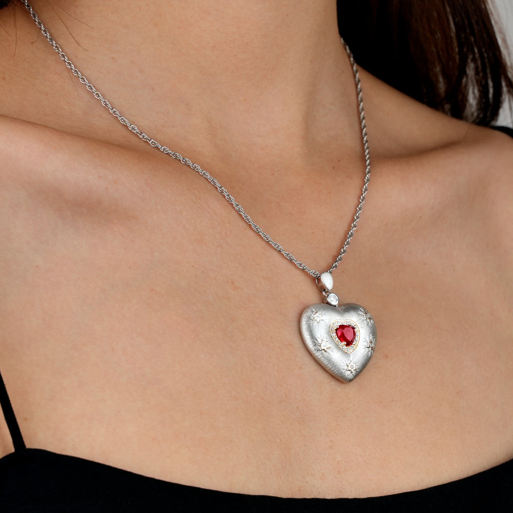 Plato's Heart | D-pow Fine Custom-Made Sterling Silver Love Necklace 49cm (19.3'')