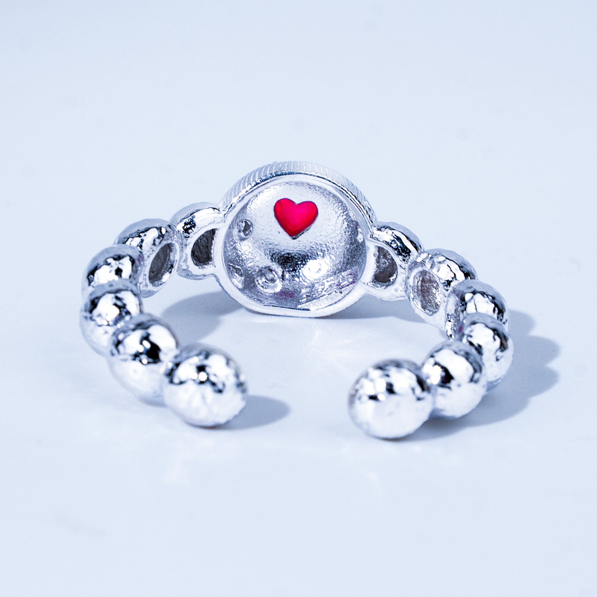 [Cosmic Amour] D-POW 925 Silver Adjustable Ring Inspired by the Blush of a Celestial Peach