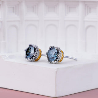 [Eternal Gleam] D-POW 925 Sterling Silver Moissanite Stud Earrings - D-POW